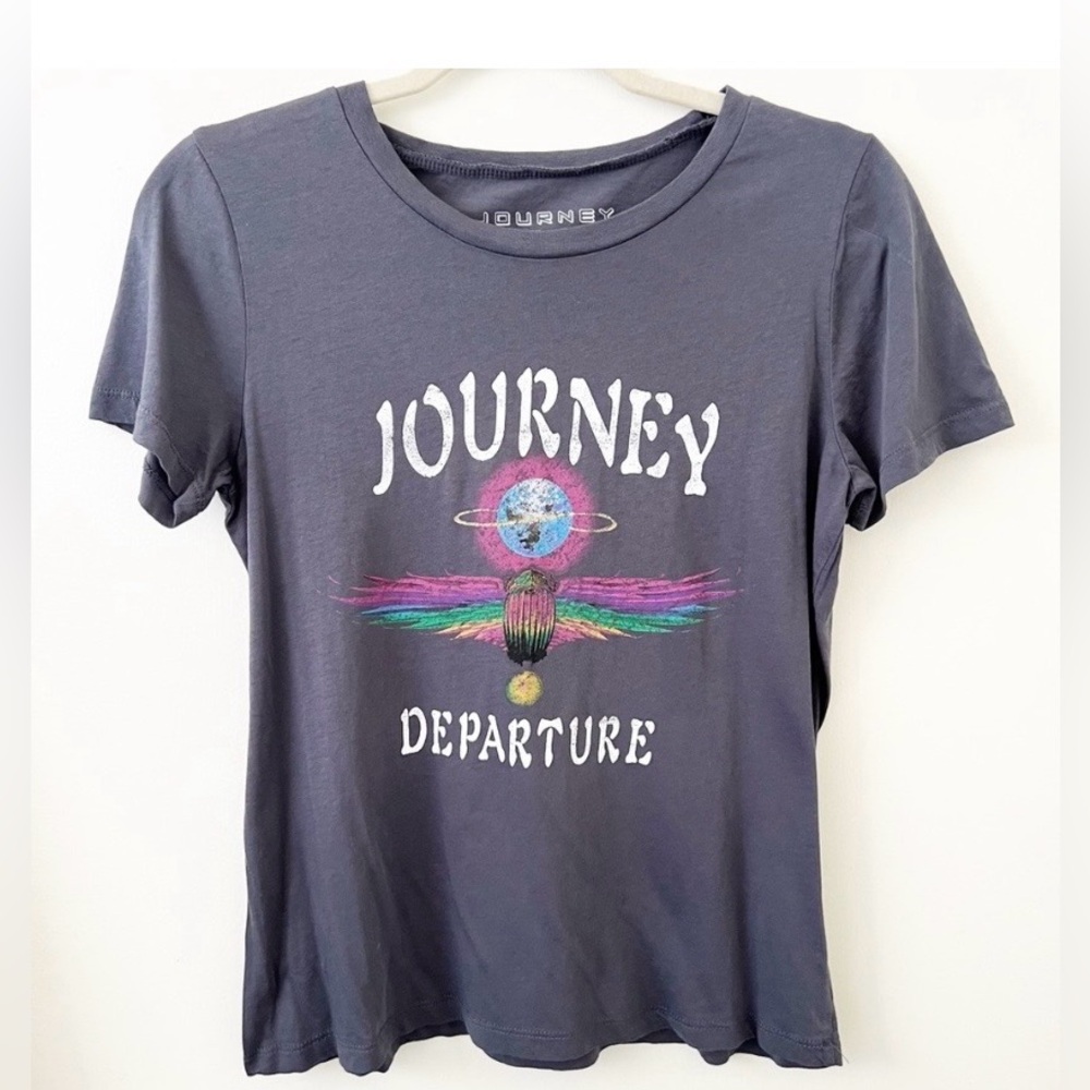 JOURNEY Dark Grey Departure Scarab Graphic Short Sleeve Band Tee S